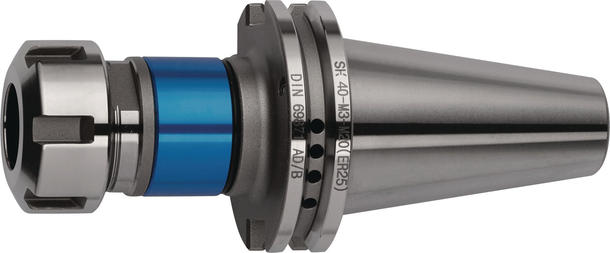 TECWERK Gewindeschneidfutter Synchron SK40 M3-M12 DIN 69871 AD/B mit Kühlmittelzuführung