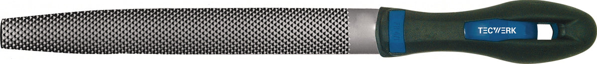 TECWERK Kabinettraspel DIN 7263 D, 200 mm, halbrund, Hieb 2, 2K-Ergo-Heft