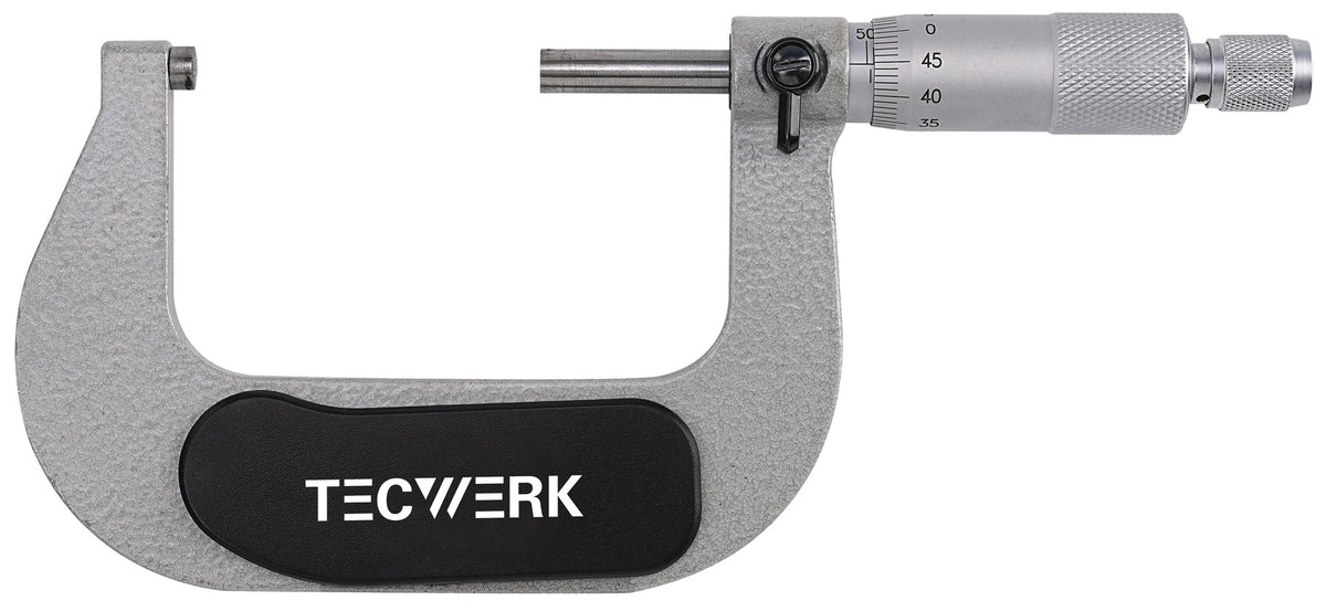 TECWERK Bügelmessschraube DIN 863/1 0-25 mm Spindel-Ø 6,5 mm analog