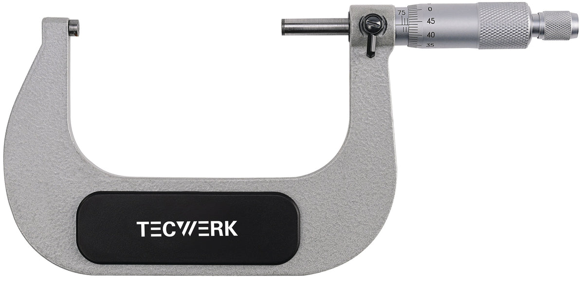 TECWERK Bügelmessschraube DIN 863/1 0-25 mm Spindel-Ø 6,5 mm analog