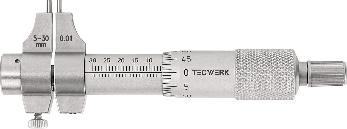 Schnabelinnenmessschraube 5-30 mm TECWERK – Präzisions-Innenmessung mit Gefühlsratsche