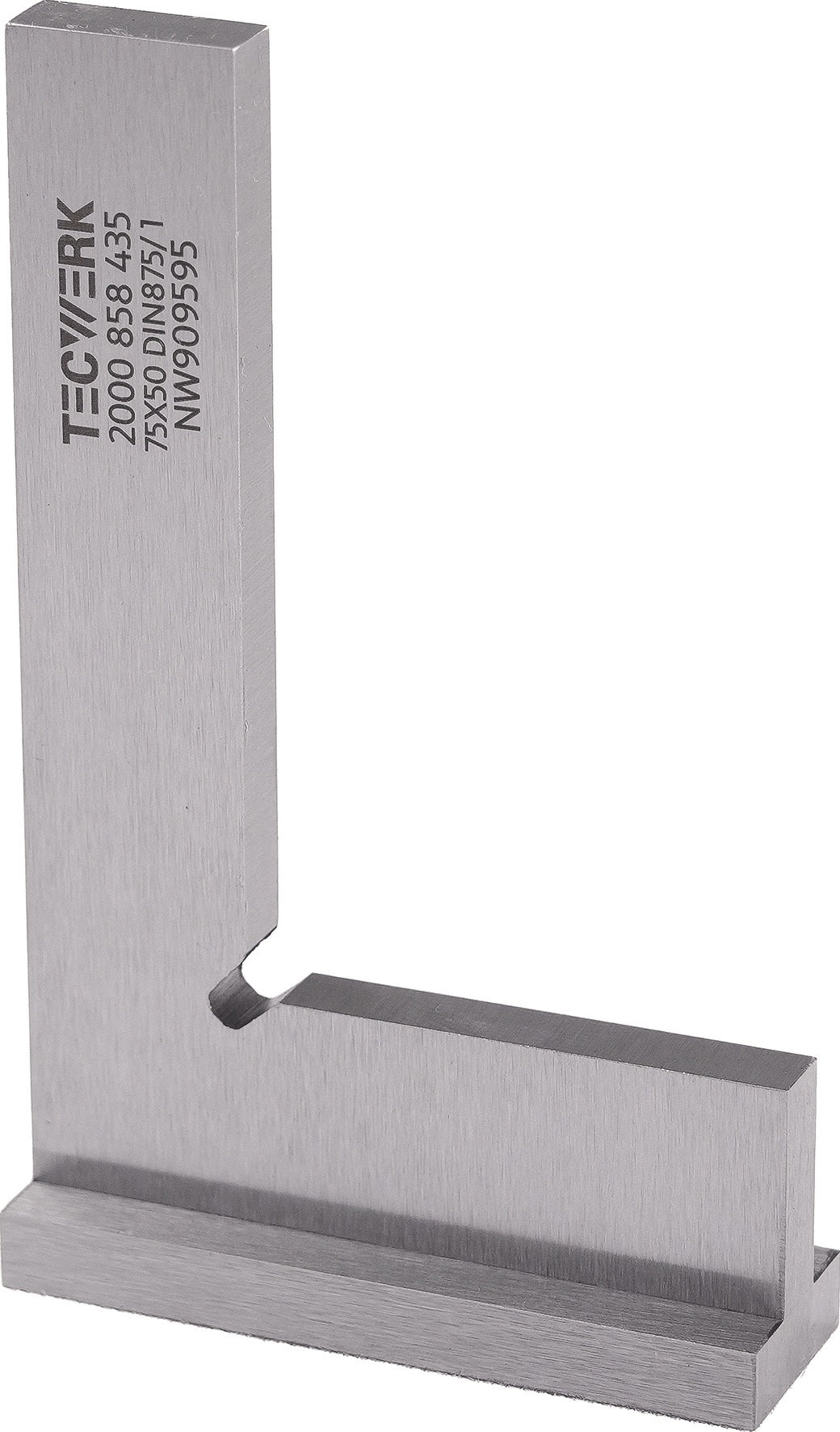 TECWERK Winkel DIN 875/I – Präzisionswinkel 500 x 330 mm, ohne Anschlag, aus Stahl