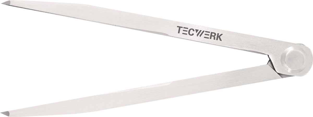 TECWERK Spitzzirkel 150 mm mit Nietscharnier und gehärteten Spitzen