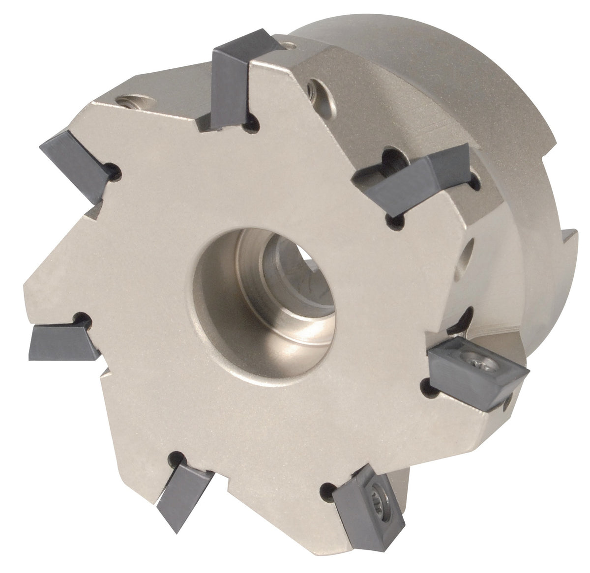 TECWERK Eckfräser 40 mm vernickelt mit Innenkühlung – 5 Schneiden für SOMT 09T304