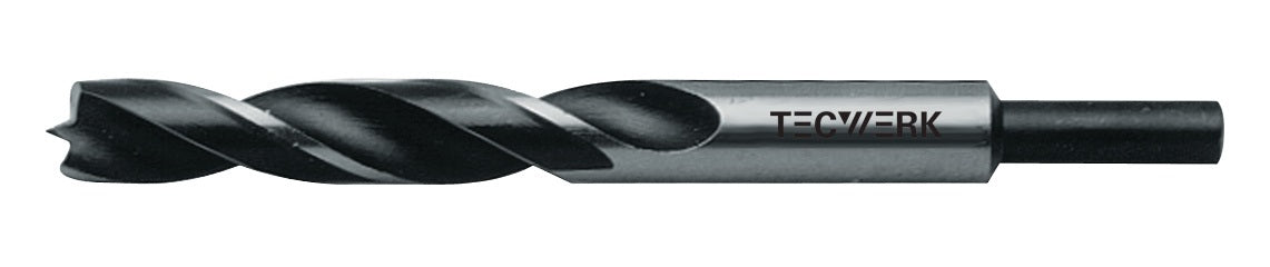 TECWERK Maschinenholzspiralbohrer Ø 3,0 mm, CV-Stahl, Gesamtlänge 61 mm, Zentrierspitze