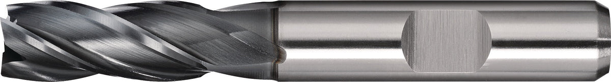 TECWERK Schaftfräser DIN 844 Typ N HSS-Co PM ALCRONA beschichtet Ø6 mm, 4 Schneiden, kurz