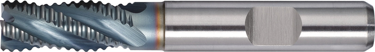 TECWERK Schaftfräser DIN 844 Typ NR Ø25 mm HSS-Co5 TiCN Weldon – Kurz, 4 Schneiden, für Stahl & Guss