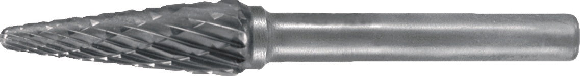 Frässtift SKM 6 mm Hartmetall Kreuzverzahnung TECWERK – 6 mm Schaft, 13 mm Kopflänge