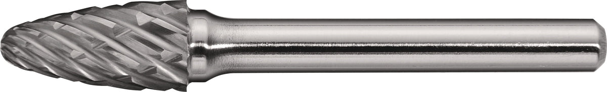 TECWERK Frässtift RBF Special Steel Ø6 mm Kreuzverzahnung Hartmetall für Stahl & Guss