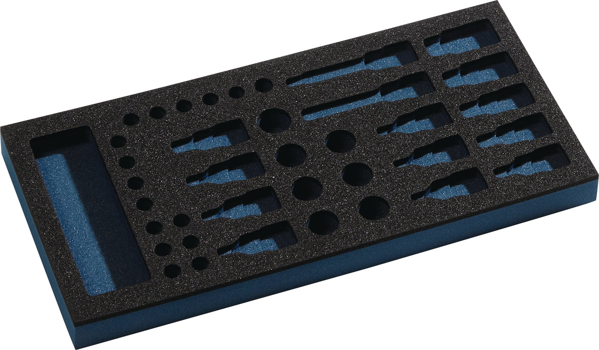 TECWERK Werkzeugmodul 46-teilig 1/3-Modul Steckschlüsselsatz 1/4" und 1/2"