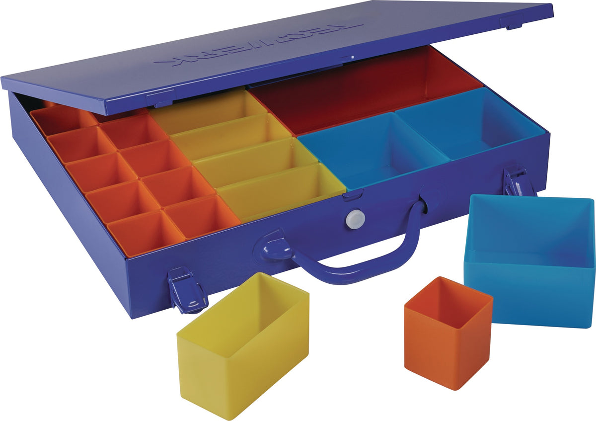 TECWERK Sortimentskasten 438 x 342 x 70 mm mit 23 Fächern in Blau