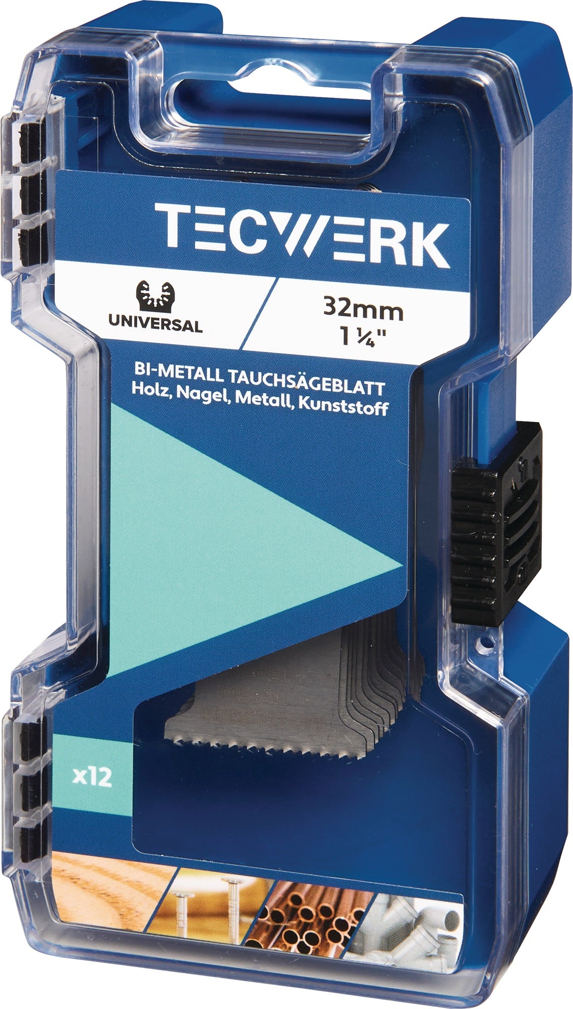 TECWERK Tauchsägeblatt 32 mm für Holz, Nägel & Leichtmetall – Eintauchtiefe 51 mm
