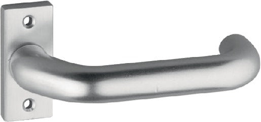 EDI Profiltürdrückerlochteil 2308/0000 Aluminium F1 kantig 8 mm gekröpft