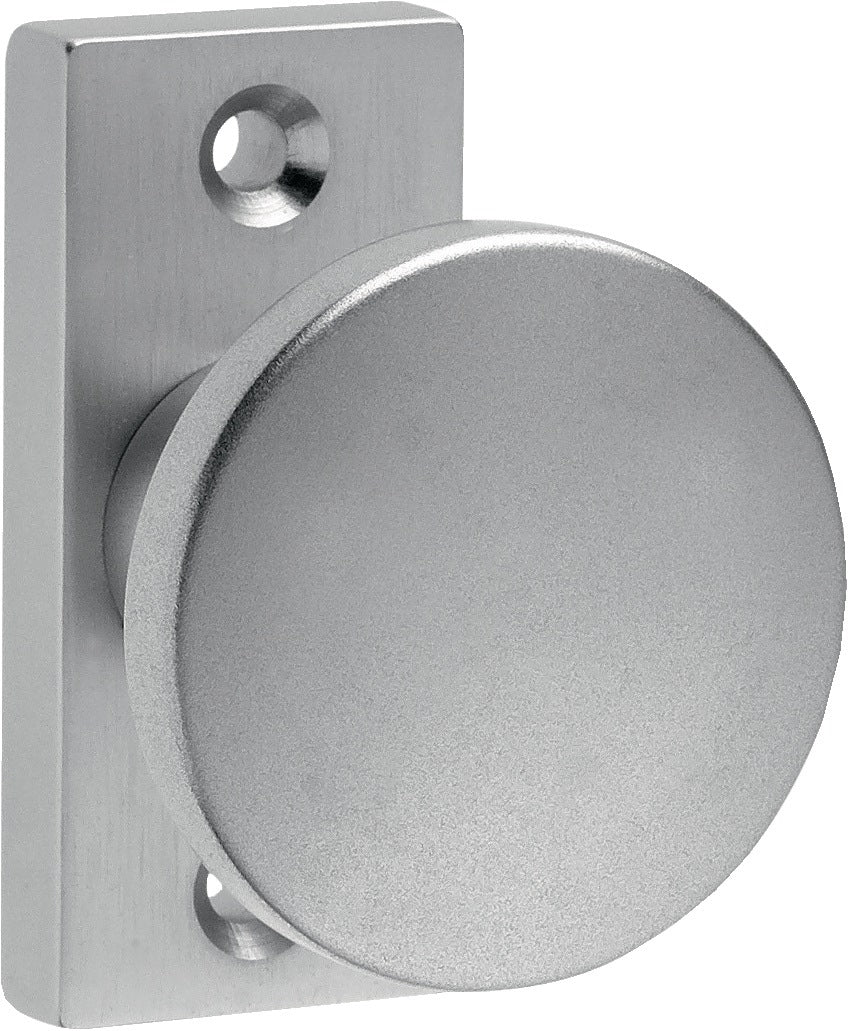 EDI Profiltürknopf 1396/7020 aus Aluminium, fest auf Rosette, DIN links/rechts