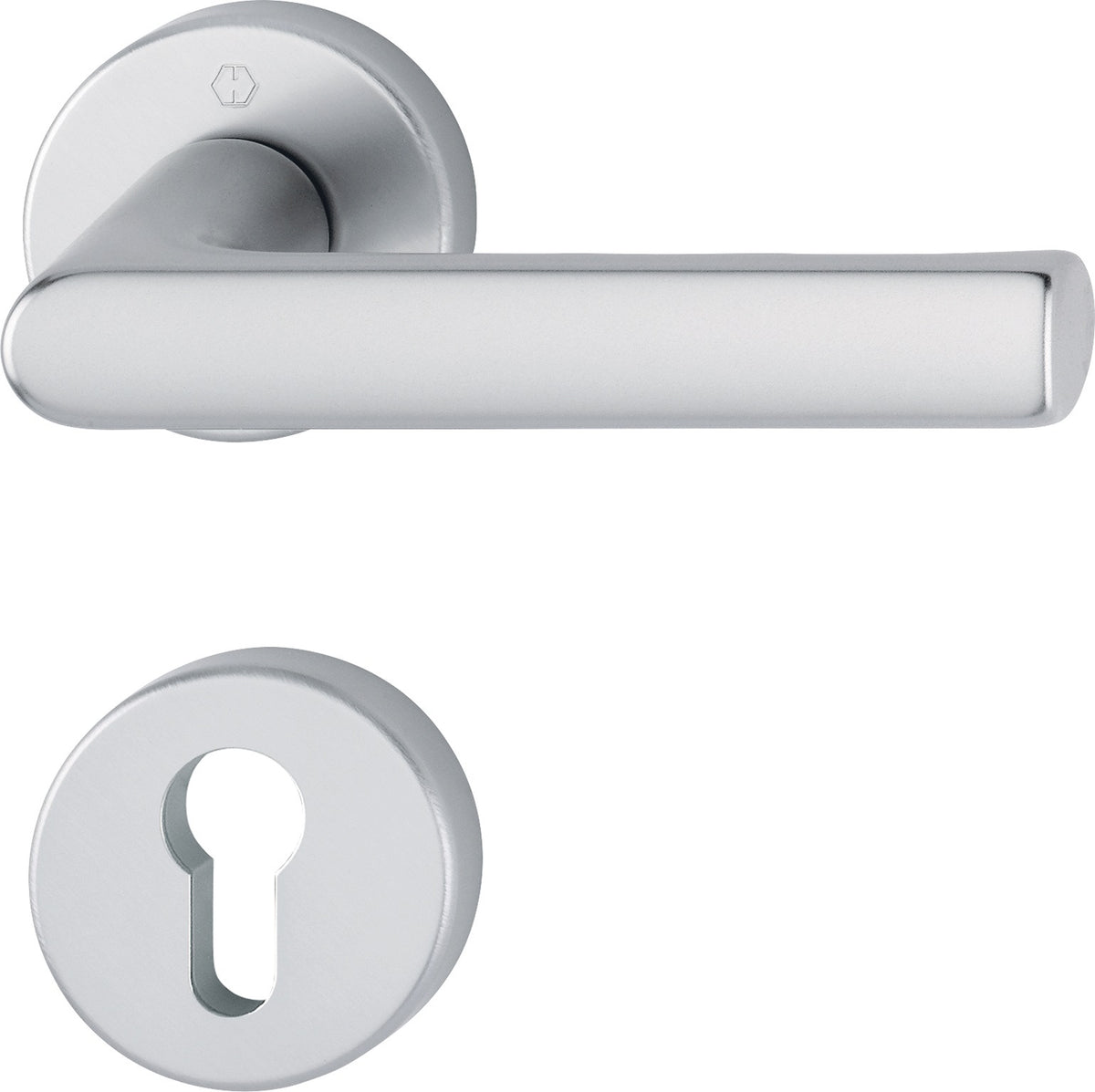 HOPPE Rosettengarnitur Hamburg 1700 Aluminium F1 DIN L/R – SchnellstiftPlus Türbeschlag