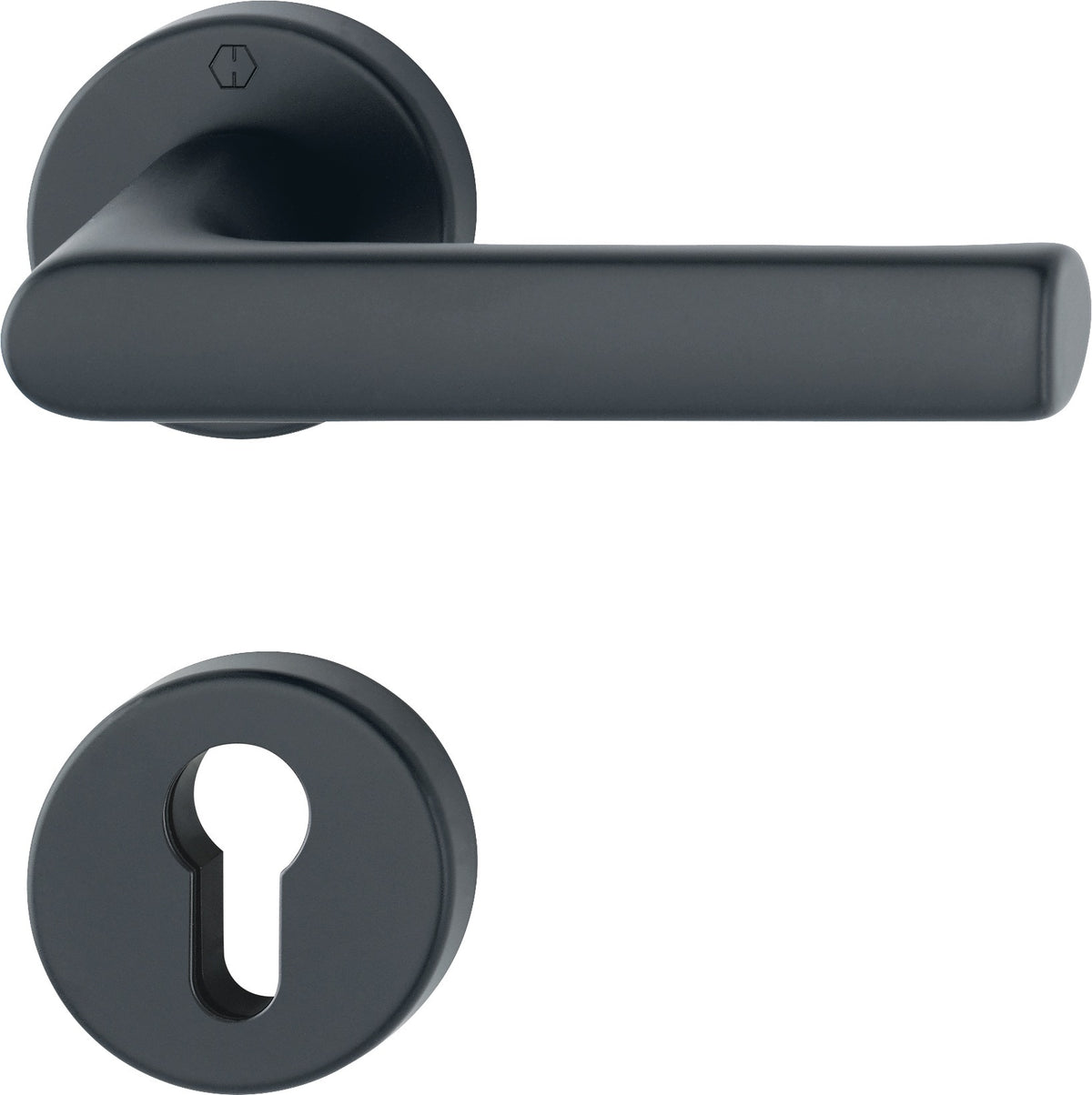 HOPPE Rosettengarnitur Hamburg 1700 Aluminium F1 DIN L/R – SchnellstiftPlus Türbeschlag