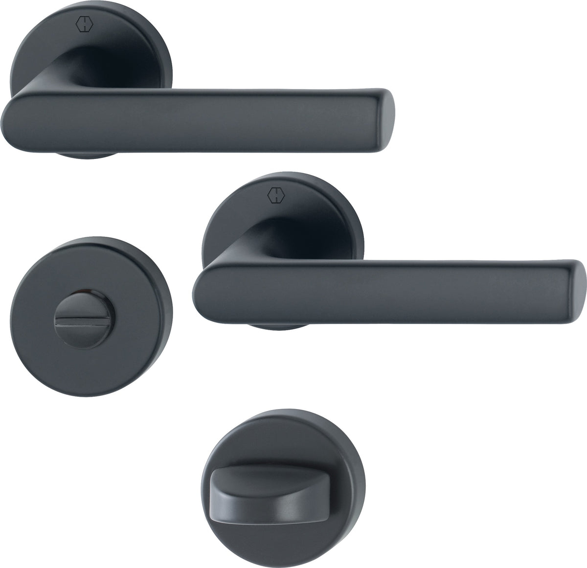HOPPE Rosettengarnitur Hamburg 1700 Aluminium F1 DIN L/R – SchnellstiftPlus Türbeschlag