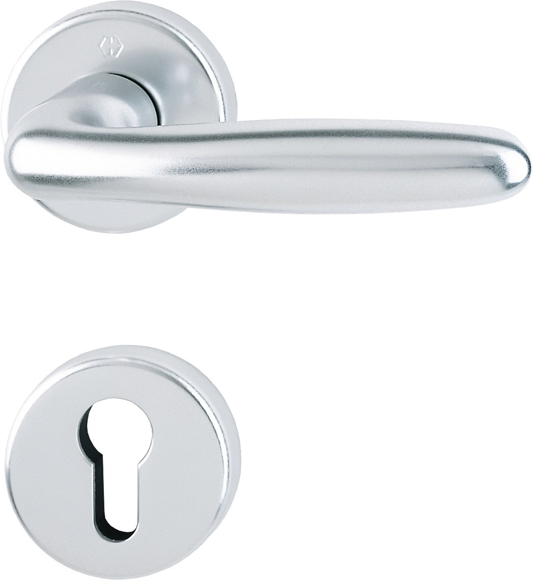 HOPPE Rosettengarnitur Verona 1510 Aluminium F1 OB DIN L/R SchnellstiftPlus