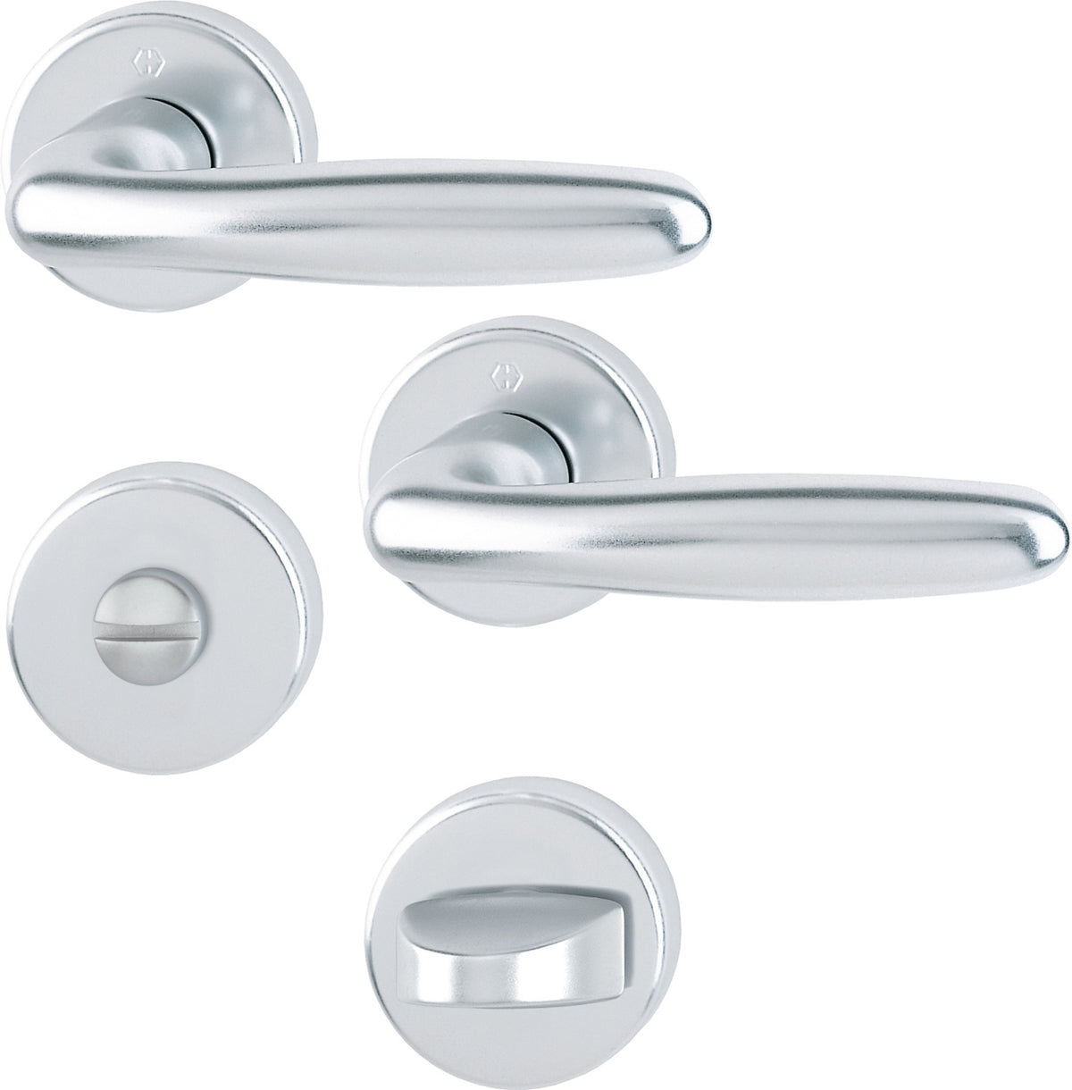 HOPPE Rosettengarnitur Verona 1510 Aluminium F1 OB DIN L/R SchnellstiftPlus