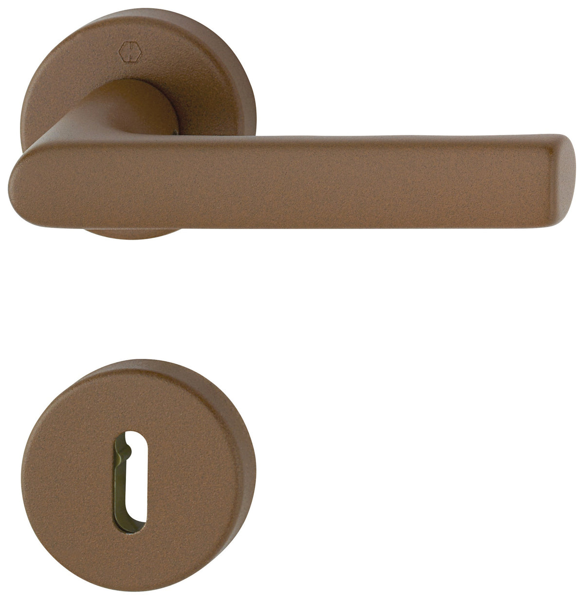 HOPPE Rosettengarnitur Hamburg 1700/42KB/42KBS Aluminium F7302 Struktur DIN L/R D/D