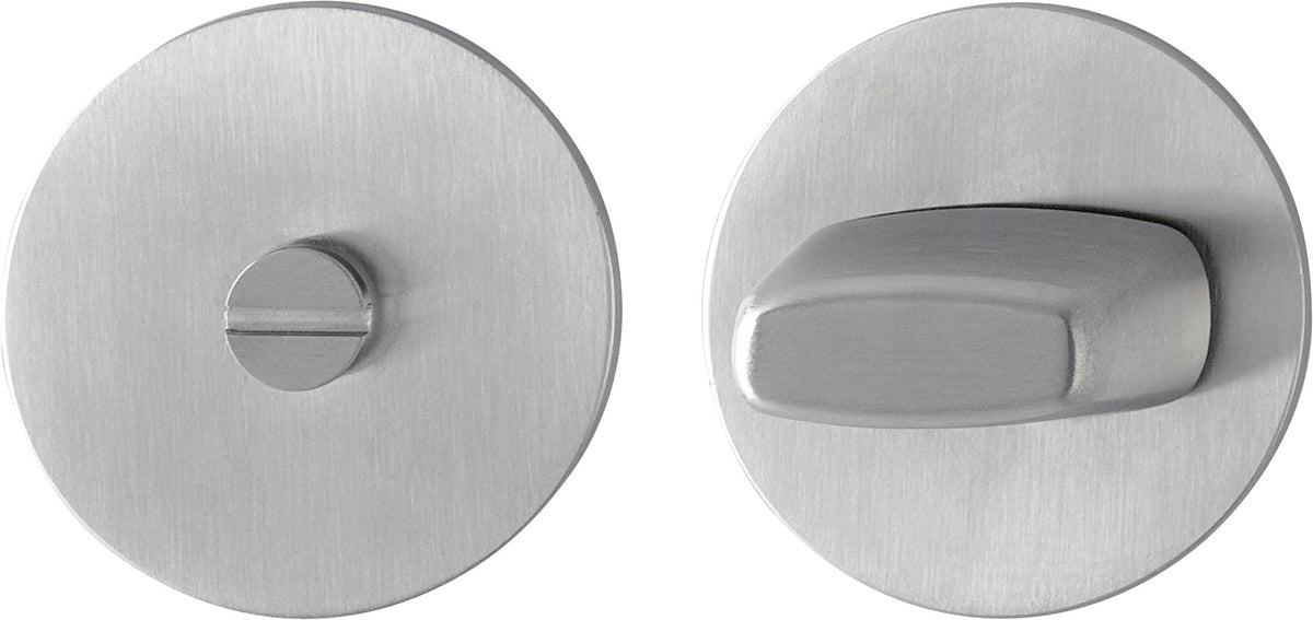 HOPPE Schlüsselrosetten-Paar E849NS Edelstahl matt für Innentüren – SchnellstiftPlus, 2 mm, Ø 55 mm
