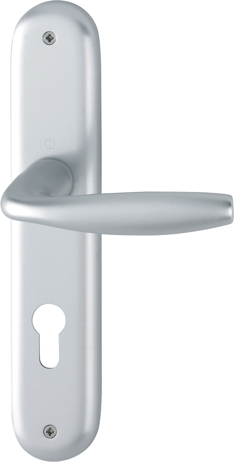 HOPPE Langschildgarnitur NY 1810/273P Aluminium F1 DIN L/R 72 mm