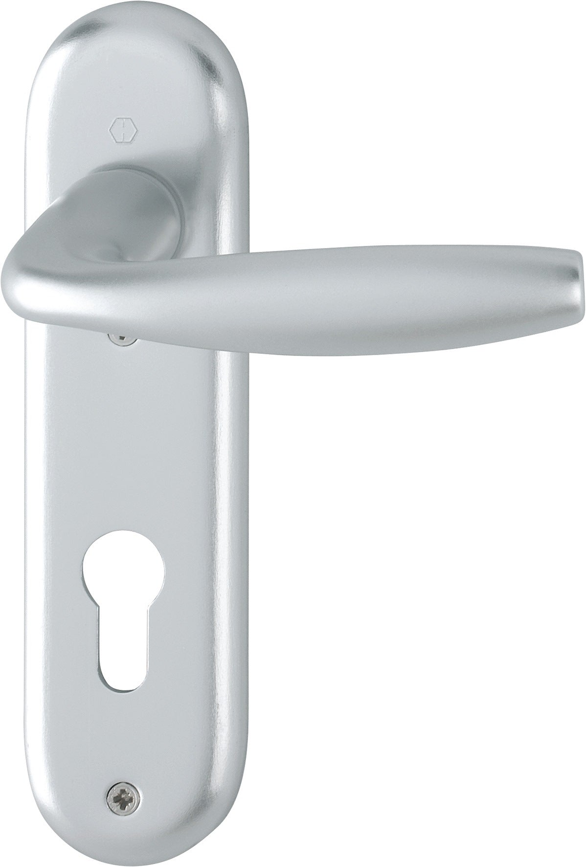 HOPPE Kurzschildgarnitur NY 1810/273KP Aluminium F1 für Innentüren DIN 1906