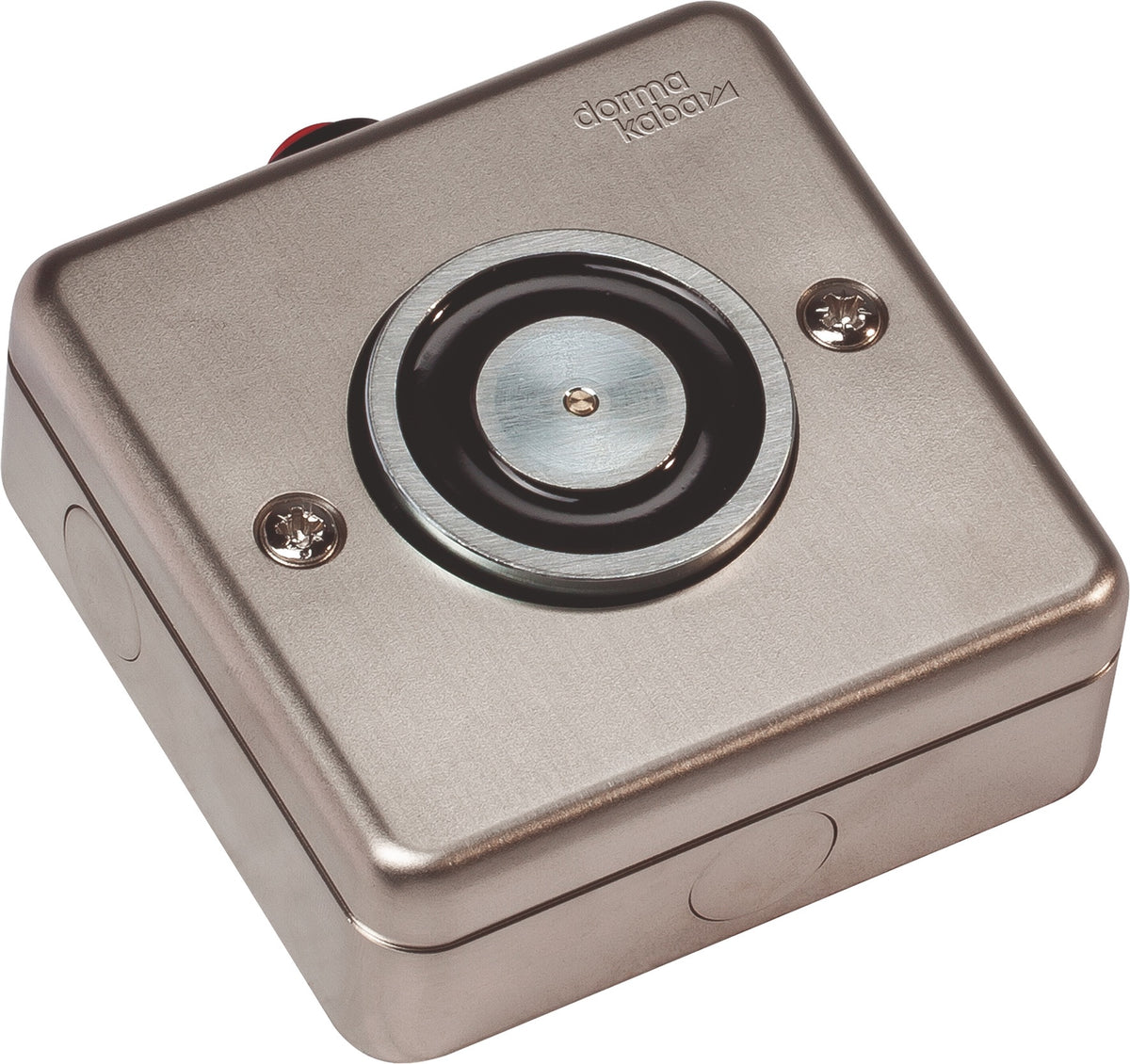 dormakaba Elektromagnet EM 500 A 24V AC/DC – Edelstahl-Design für Aufputz-Wandmontage