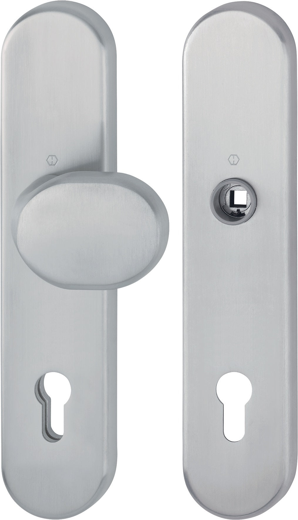 HOPPE Schutzgarnitur E86G/3331/3310 Edelstahl F69 92 mm für Türstärke 67-77 mm