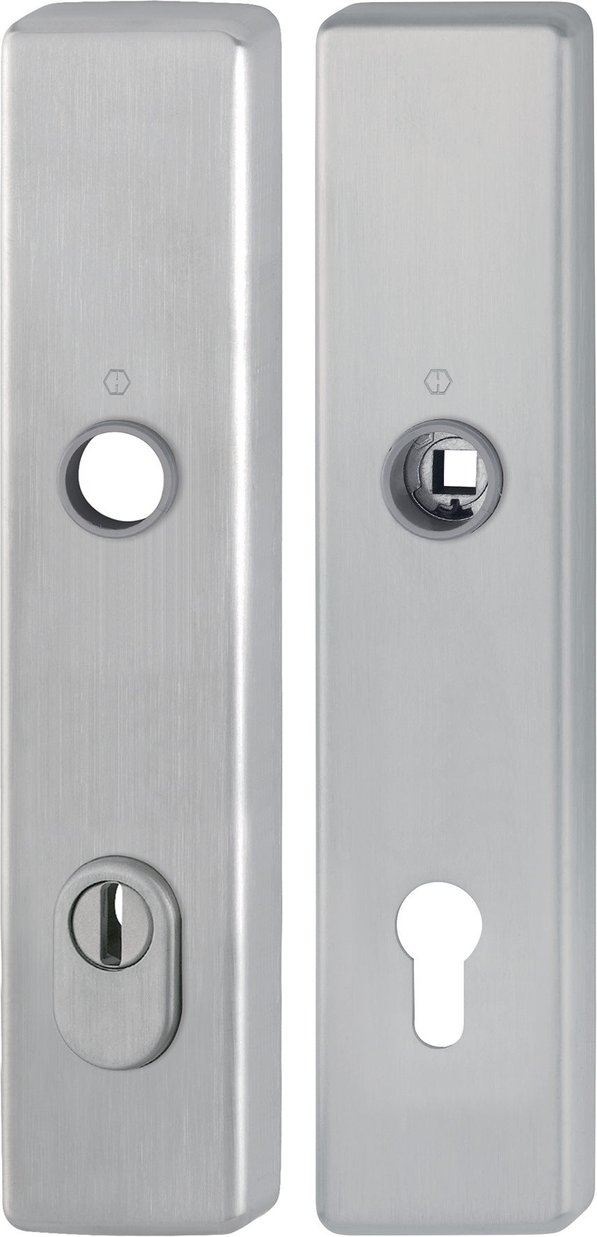 HOPPE Langschildpaar E2222ZA/2210 matt F69 PZ 92 mm – Schutzbeschlag ES1