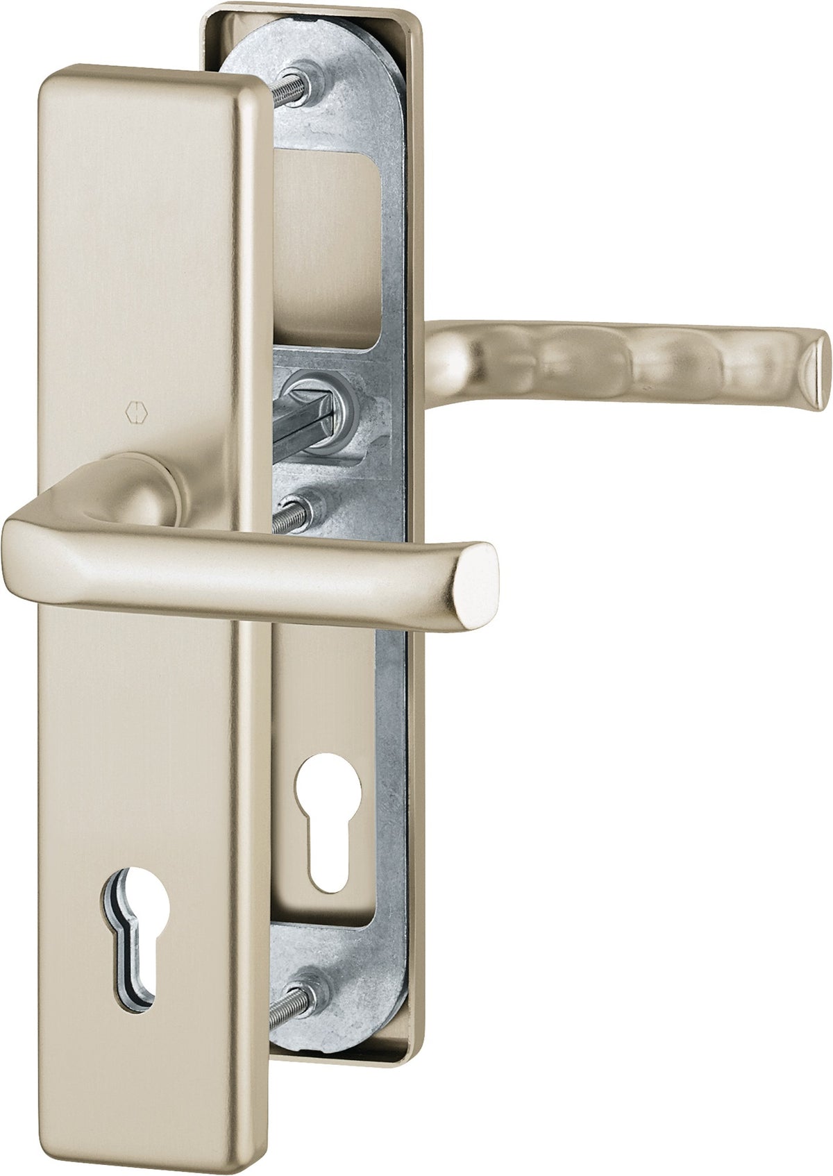 HOPPE Schutzgarnitur London 78G/2221/2410/113 Alu F1 – Einbruchhemmend ES1, 72 mm, DIN links/rechts