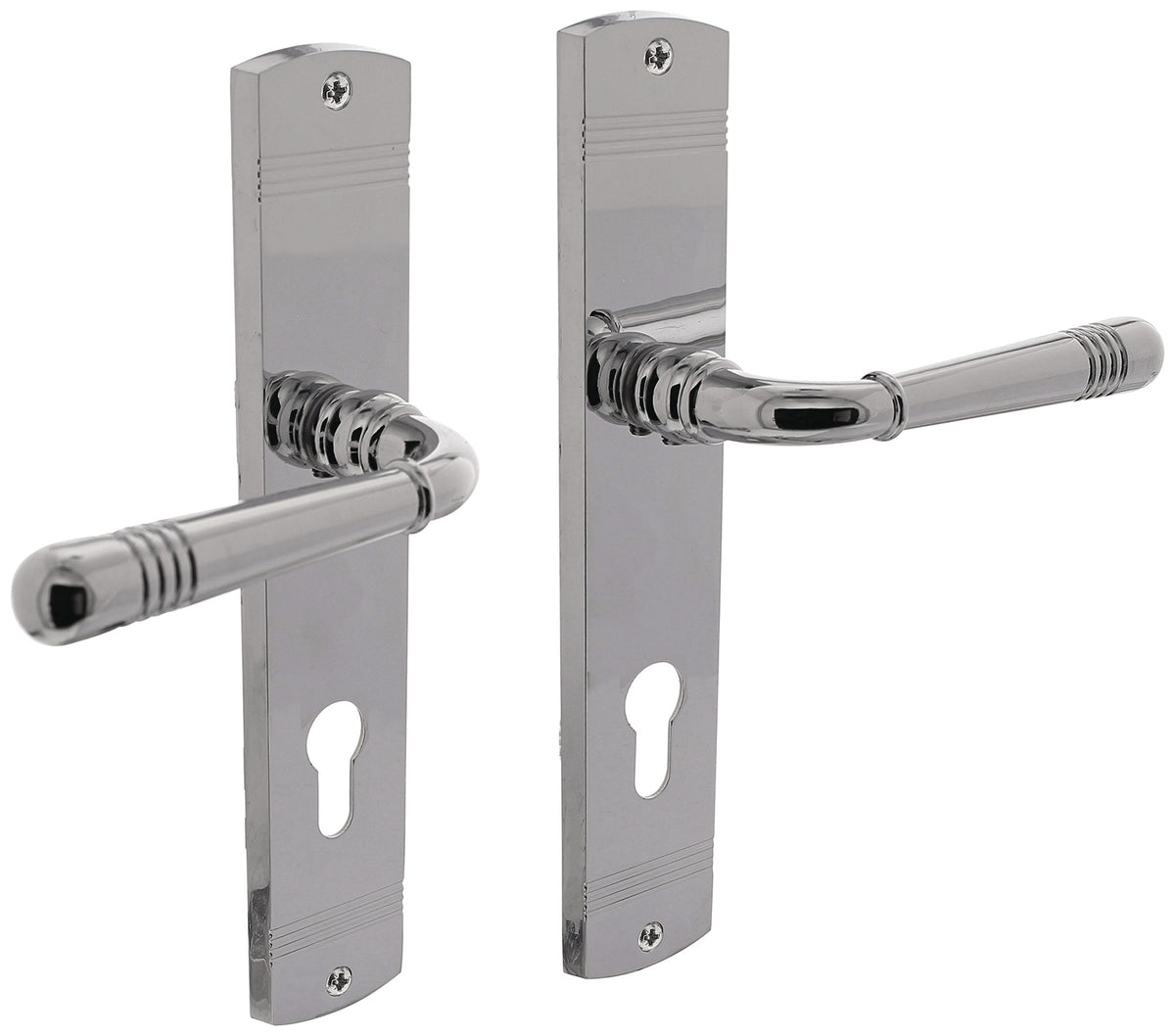 Intersteel Langschildgarnitur Helena Zamak F3 Messing PVD DIN L/R 72 mm