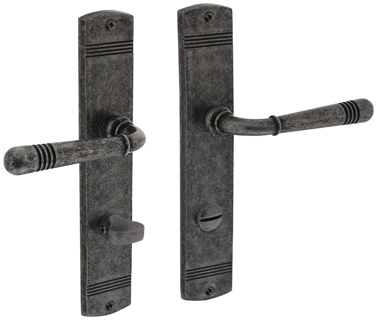 Intersteel Langschildgarnitur Helena Zamak F3 Messing PVD DIN L/R 72 mm