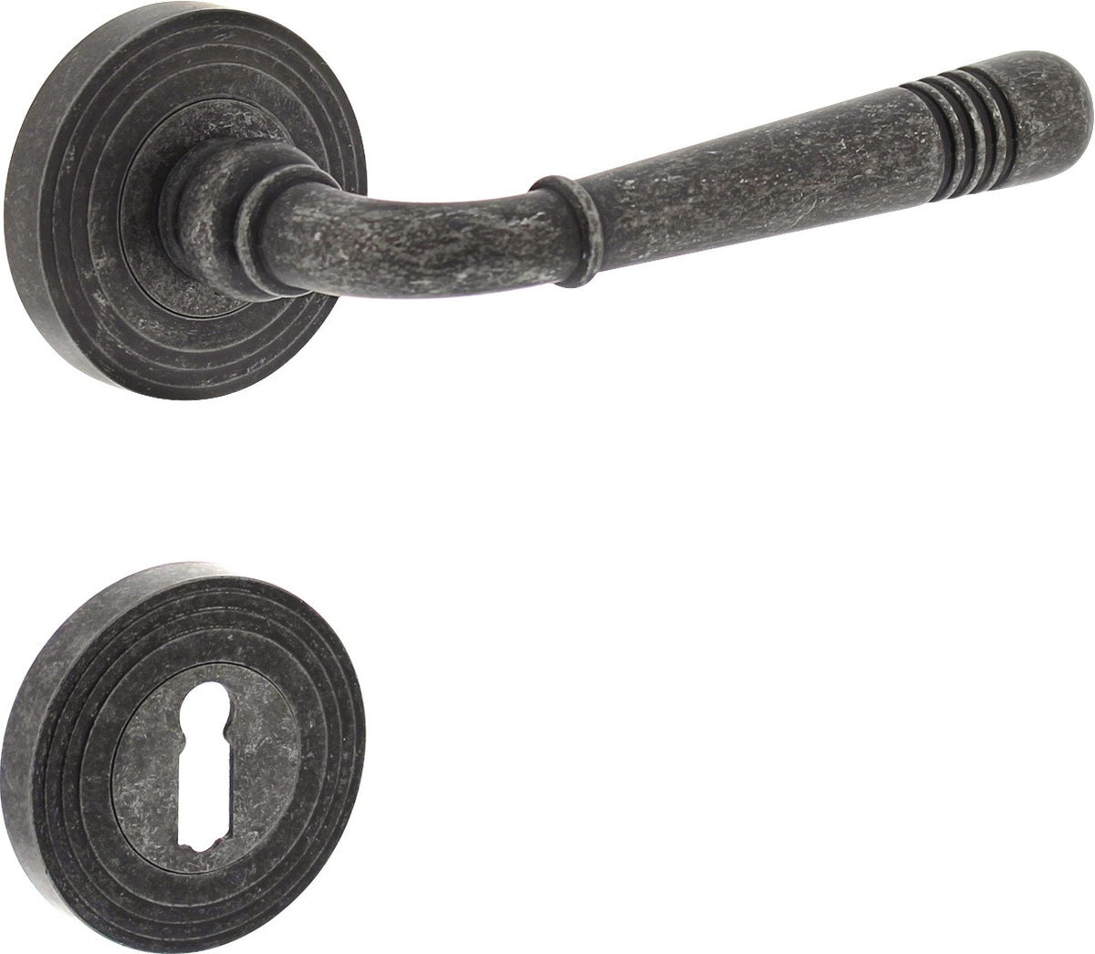 Intersteel Rosetten-Drückergarnitur Helena Zamak F3 Messing PVD für DIN links/rechts