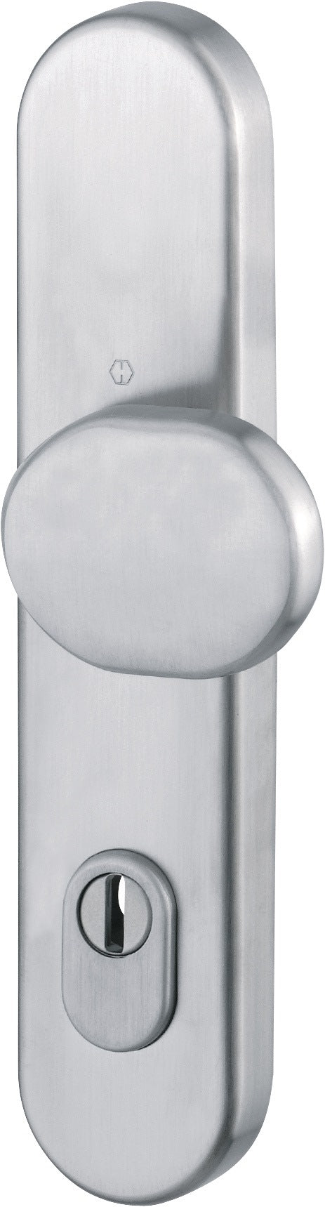 HOPPE Knopflangschild E86G/3332ZA Edelstahl für Kombischutz PZ 72 mm