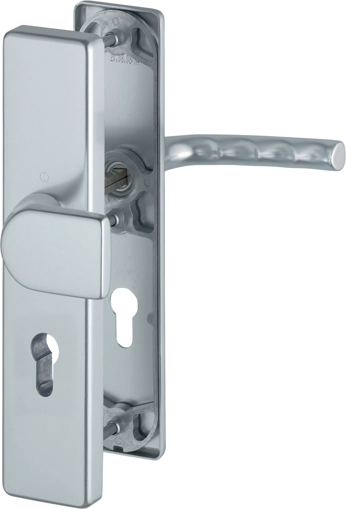 HOPPE Schutzgarnitur Birmingham 78G/2222A/2440/1117 Aluminium F1 für Abschlusstüren DIN 18257 ES0