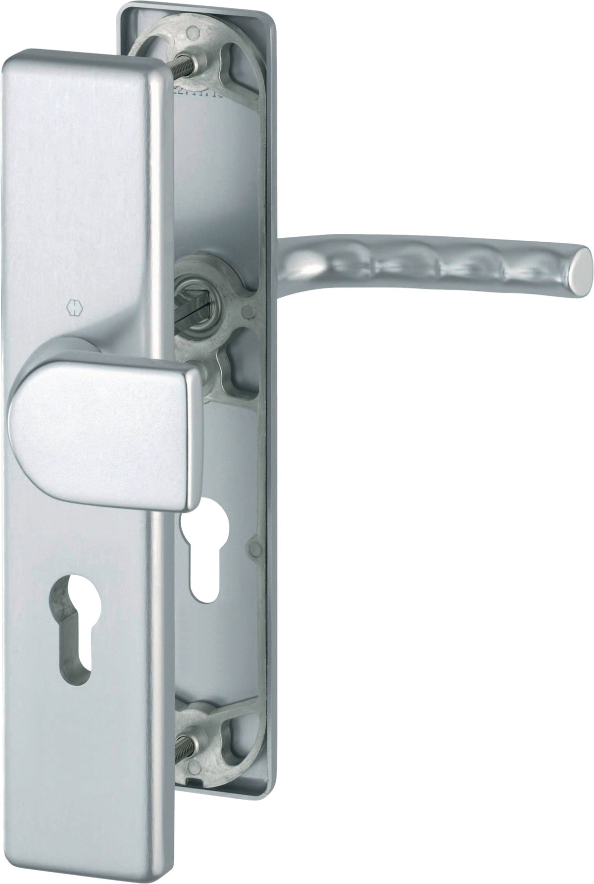HOPPE Schutzgarnitur Birmingham Aluminium F1 72 mm für Türstärke 37-42 mm