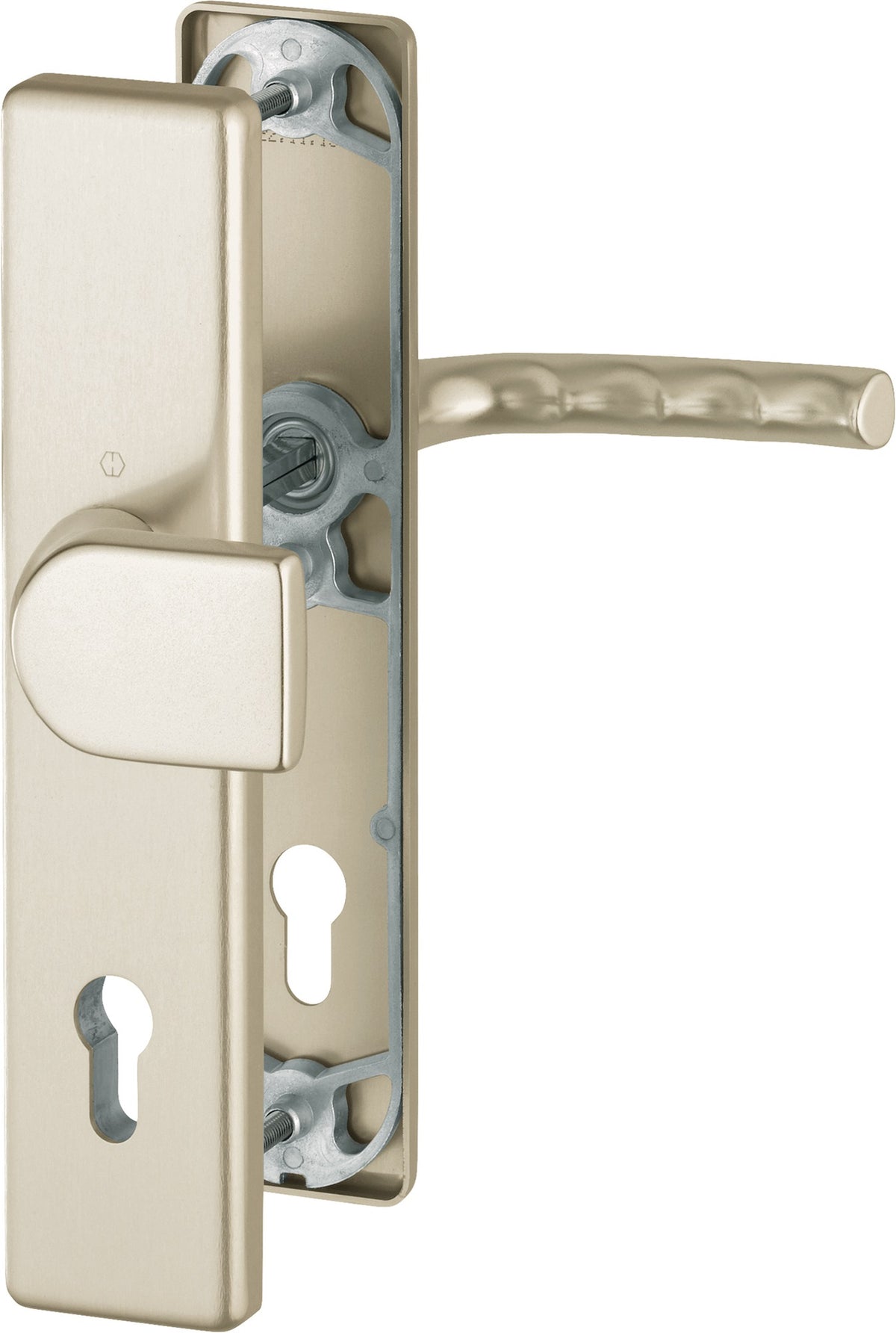 HOPPE Schutzgarnitur Birmingham Aluminium F1 72 mm für Türstärke 37-42 mm