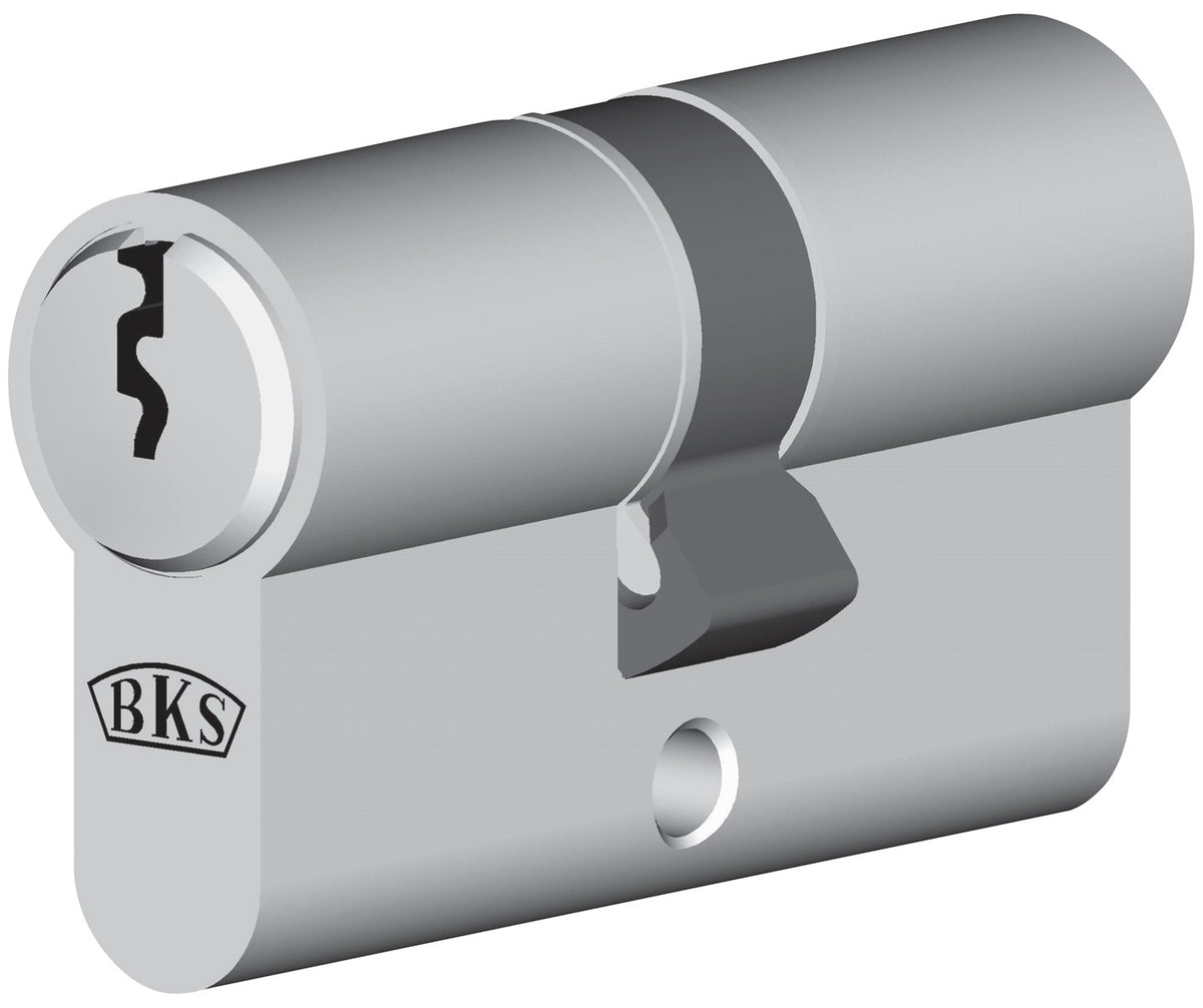 BKS Profildoppelzylinder PZ 8800 27/40 mm mit 3 Schlüsseln, verschiedenschließend, vernickelt
