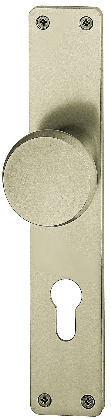HOPPE Knopflangschild 54/202 Aluminium F1 72 mm PZ – Türbeschlag für Abschlusstüren