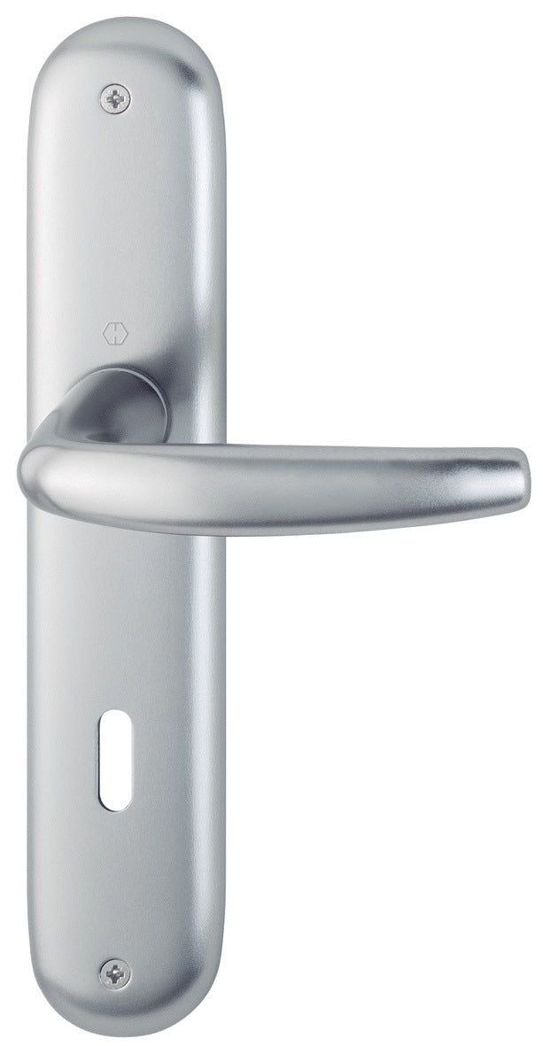 HOPPE Langschildgarnitur Atlanta 1530/273P Aluminium F1 DIN L/R für Innentüren