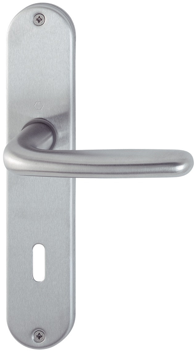 HOPPE Langschildgarnitur Cardiff E1850Z/302 Edelstahl matt DIN L/R 72 mm