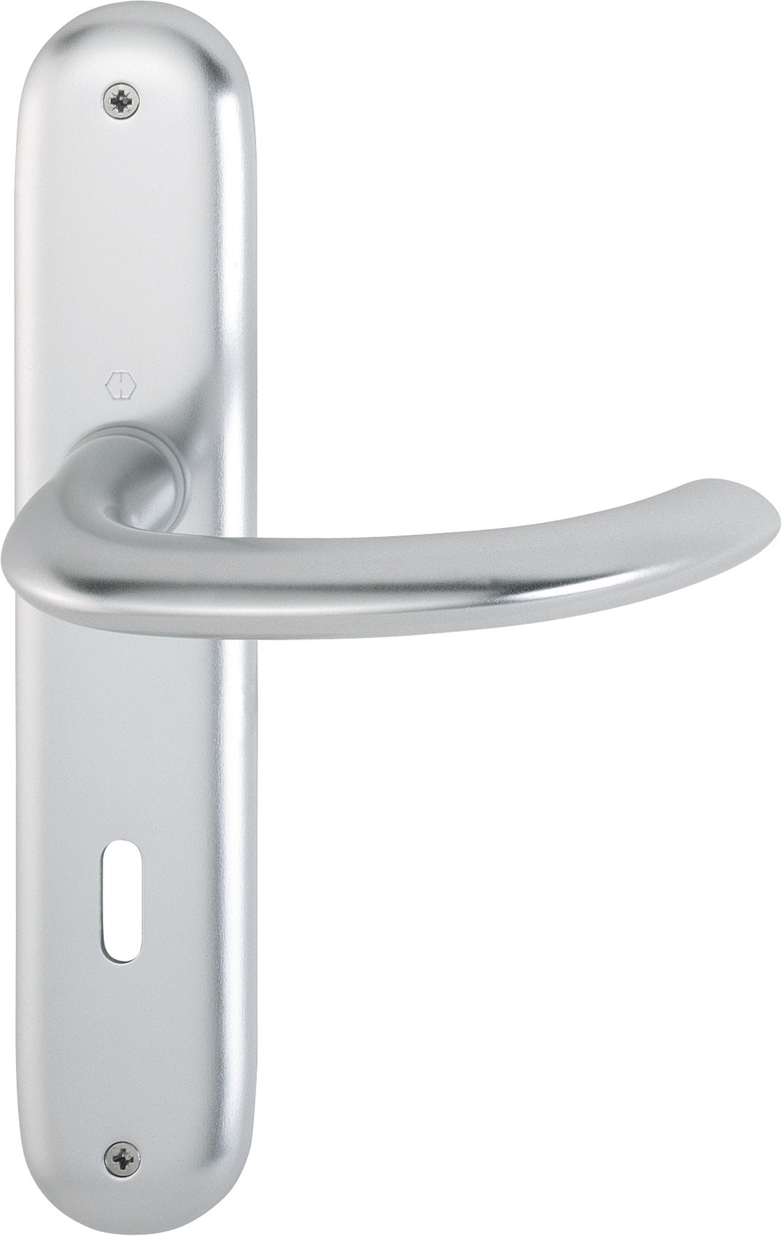 HOPPE Langschildgarnitur Marseille 1138/273P Aluminium F1 DIN L/R – für Innentüren