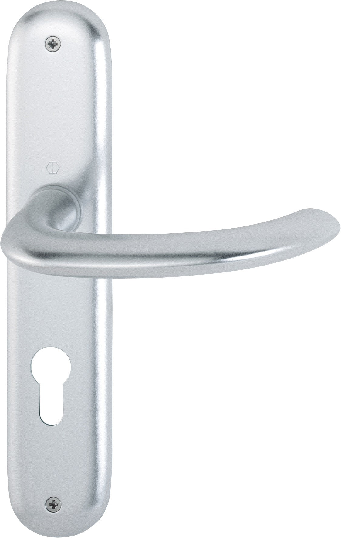 HOPPE Langschildgarnitur Marseille 1138/273P Aluminium F1 DIN L/R – für Innentüren