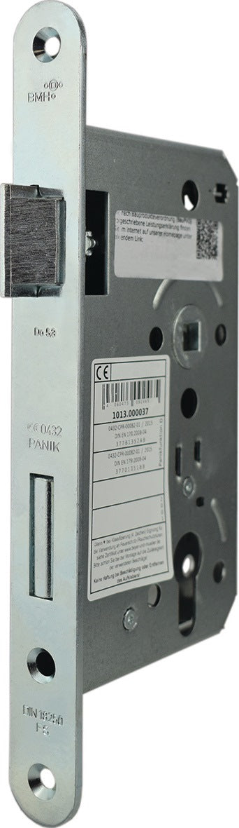 BEVER Panik-Einsteckschloss 1007PPFL Funktion E, DIN links, PZ, 72/65/9 mm – Stahltürschloss mit Wechsel