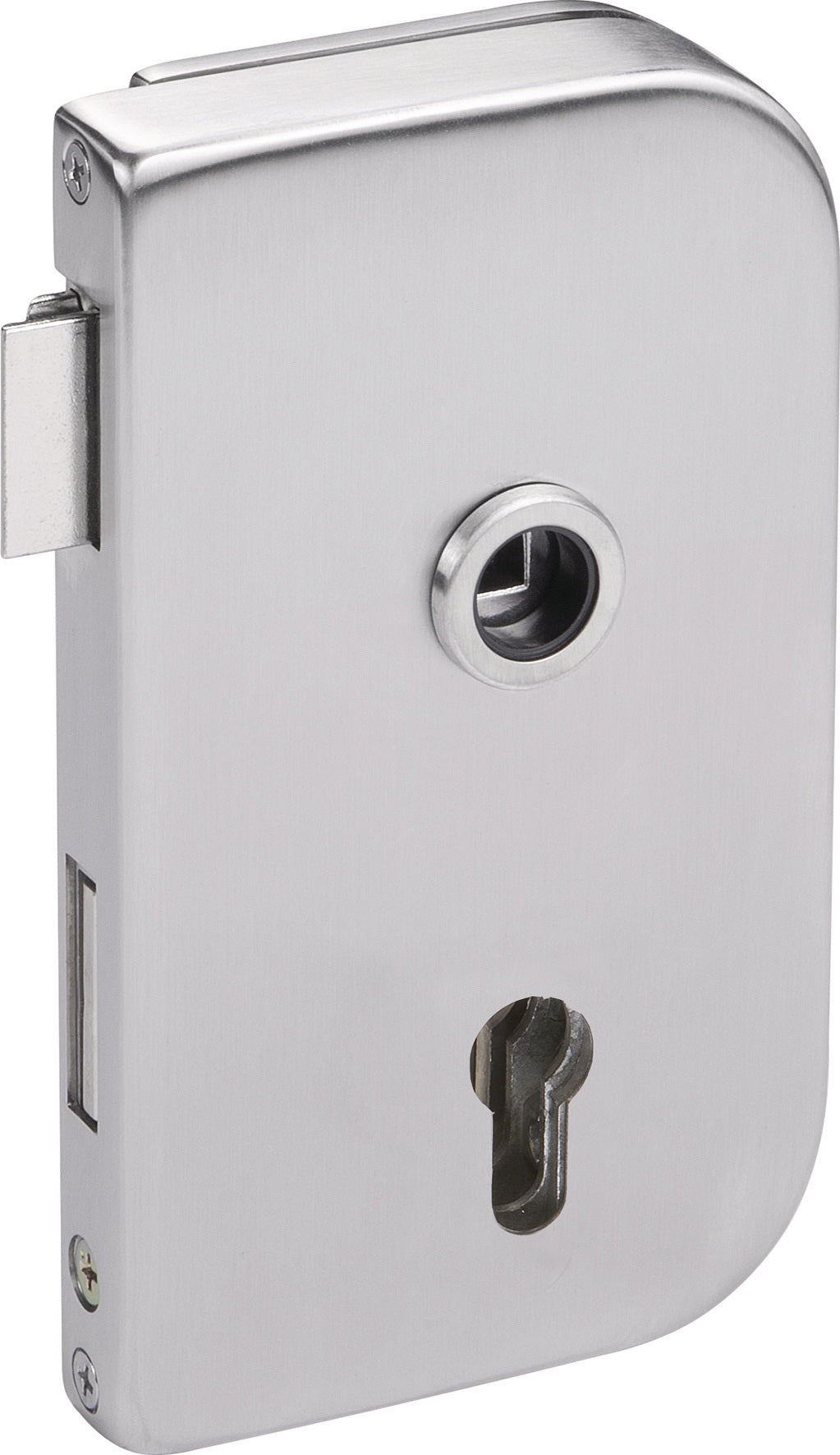 HERMAT Glastürschloss 6033 PZ L-Roma Edelstahl matt DIN links für 8 mm Glas