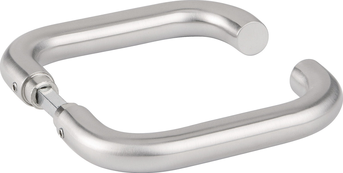 HERMAT Glastürdrückerpaar 1801 BASIC 01 VA U-Form Vierkant 8 mm Edelstahl matt