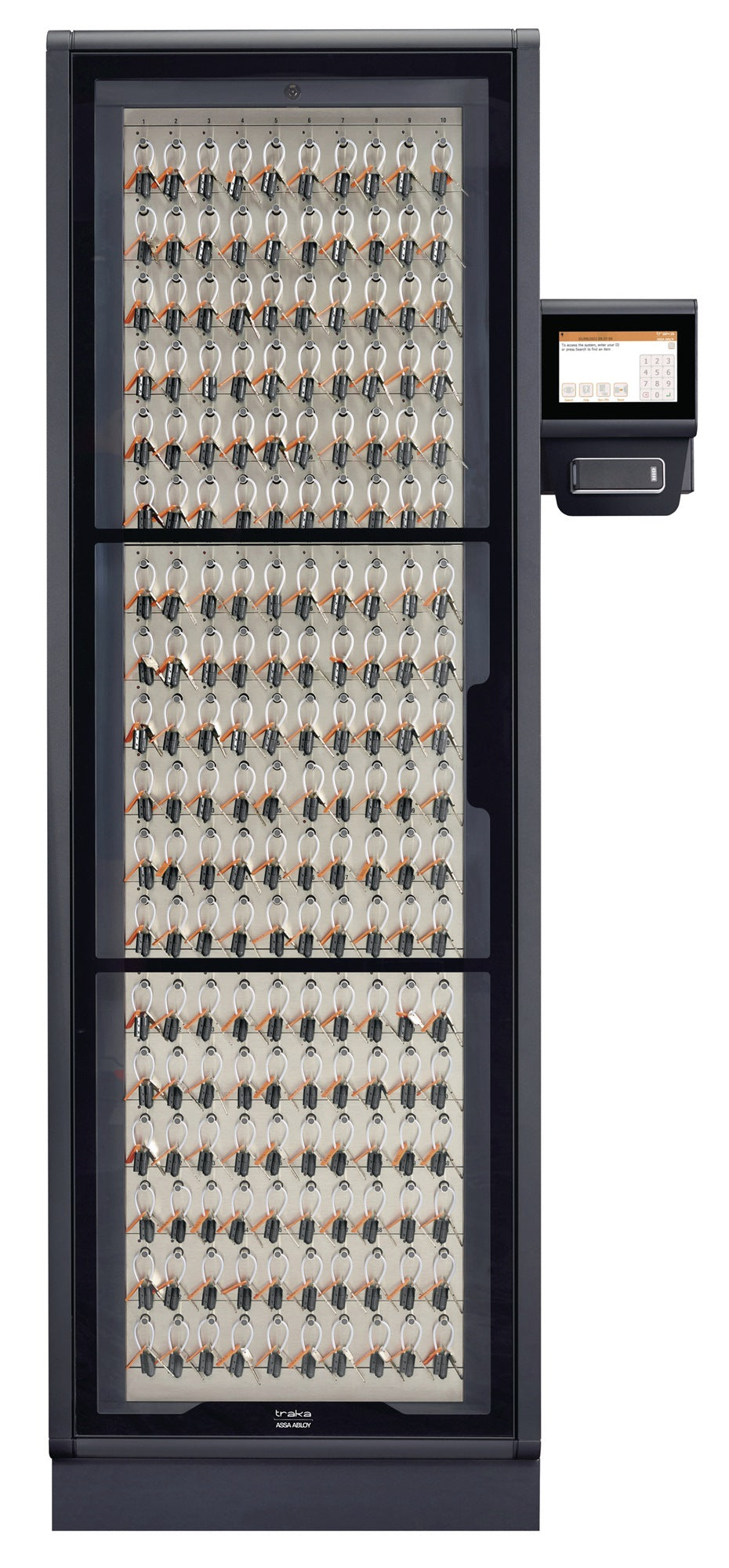 TRAKA Schlüsseltresor V-Touch-Pro mit Drehriegelschloss, Touch-Steuereinheit und 5 Haken