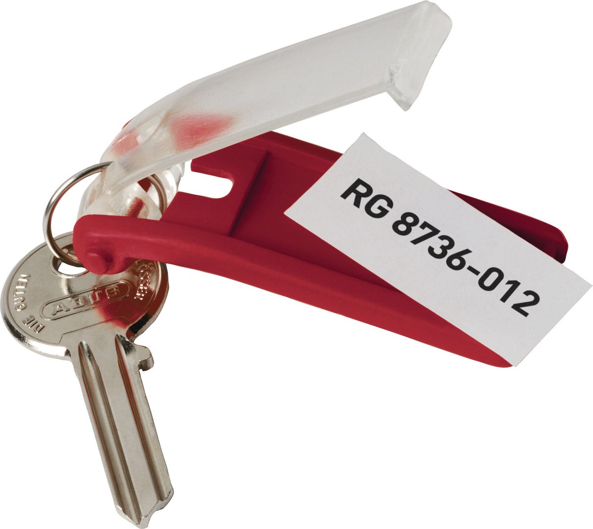 DURABLE Key Clip Schlüsselanhänger schwarz mit Beschriftungsfeld, 6 Stück im Beutel