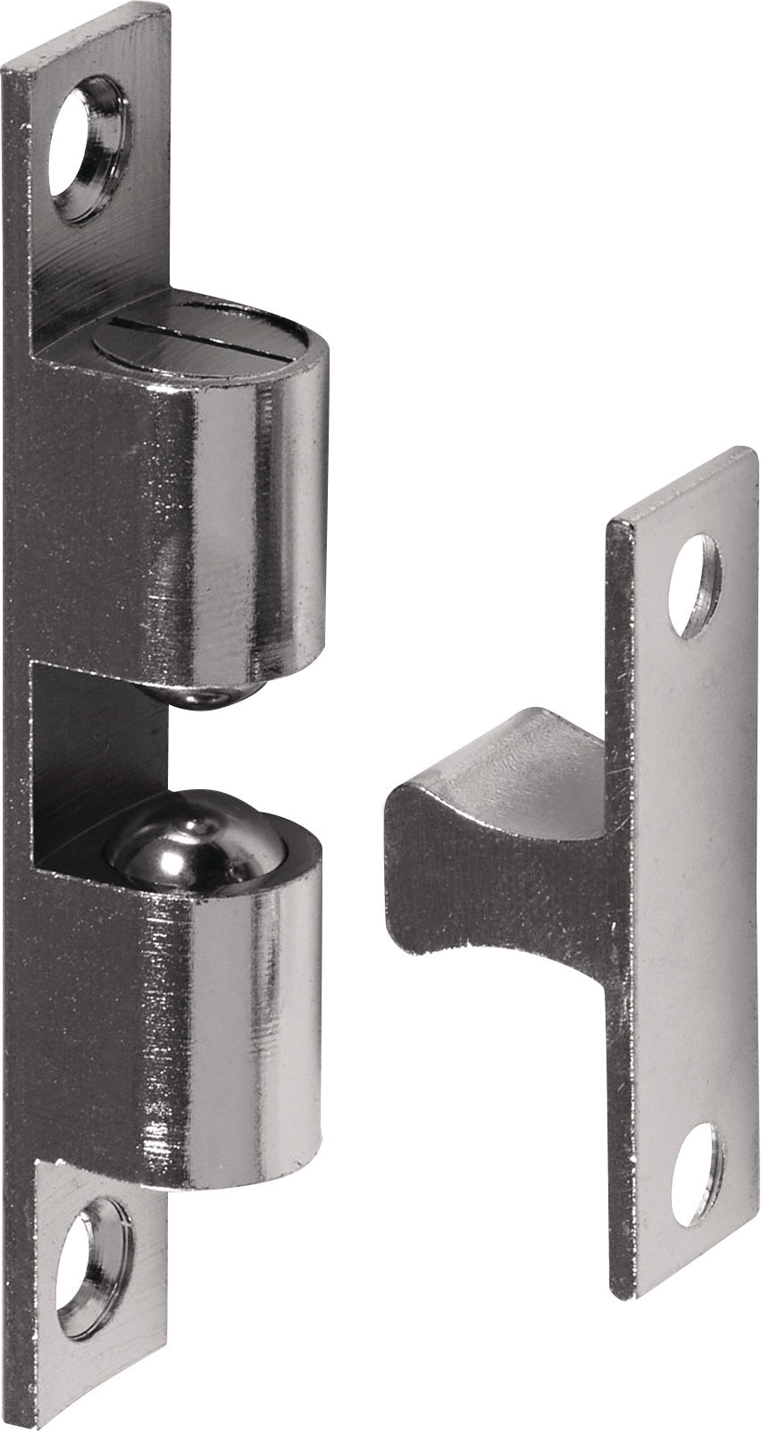 M-Beschläge Doppelkugelschnäpper MS blk 42mm – Kugeln und Federn aus Stahl, Messing